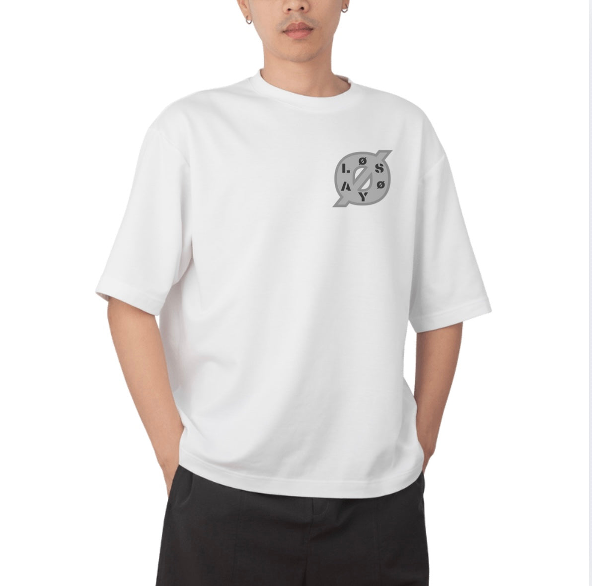 Pastel Grey LØSØYA T-Shirt