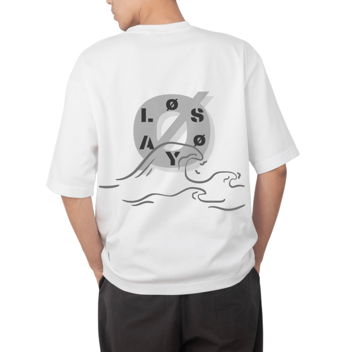 Pastel Grey LØSØYA T-Shirt